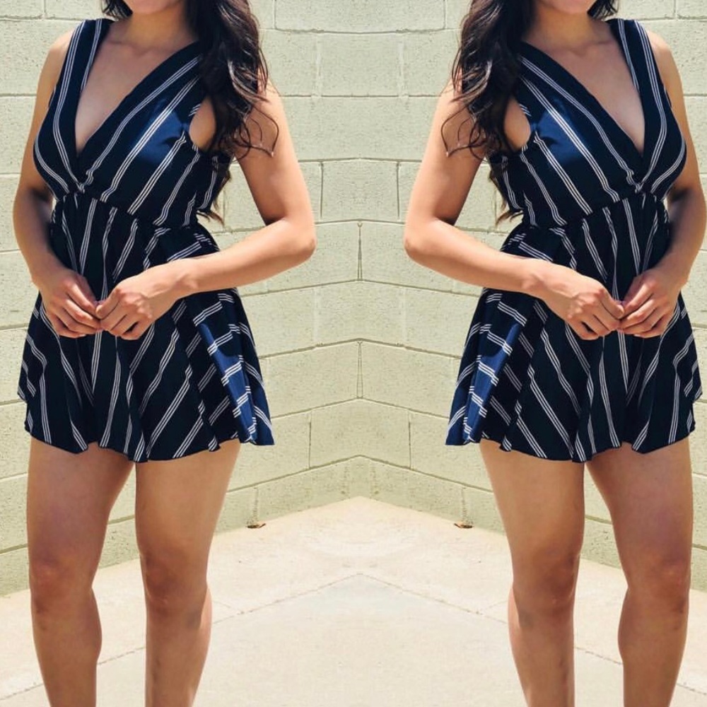 Fashion dress navy blue